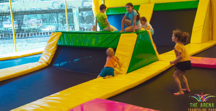 Kids Are Playing at the Arena Trampoline Park in Effingham