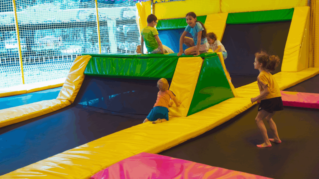 Kids Playing at Trampoline Park