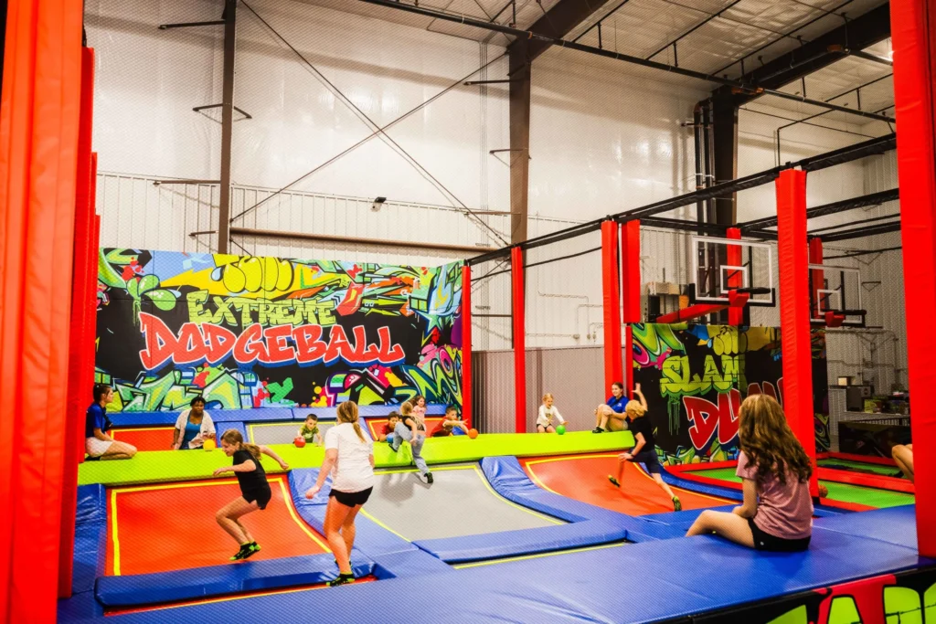 Kids playing dodgeball